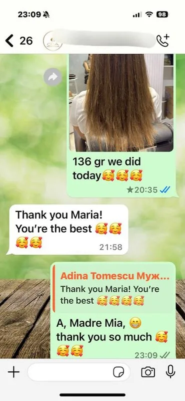 Nano Capsule Invisibility Review. Client confirms nano bonds remain hidden even in updos and ponytails.
