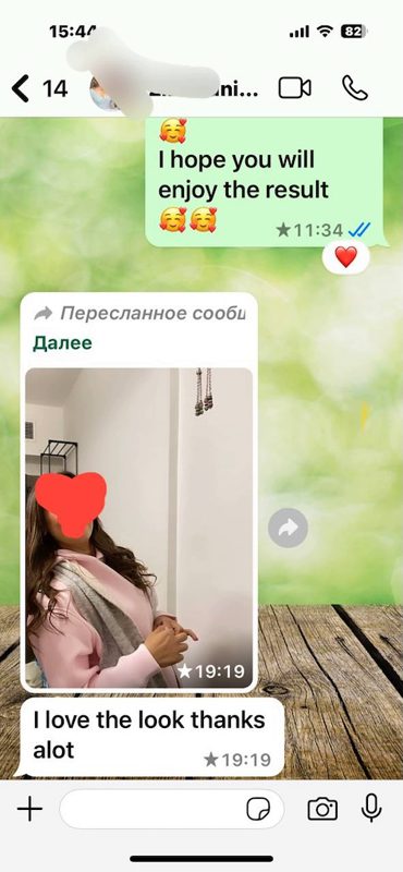 Perfect Length Happy Client Review. Happy client review after achieving dream length with lightweight, comfortable extensions.