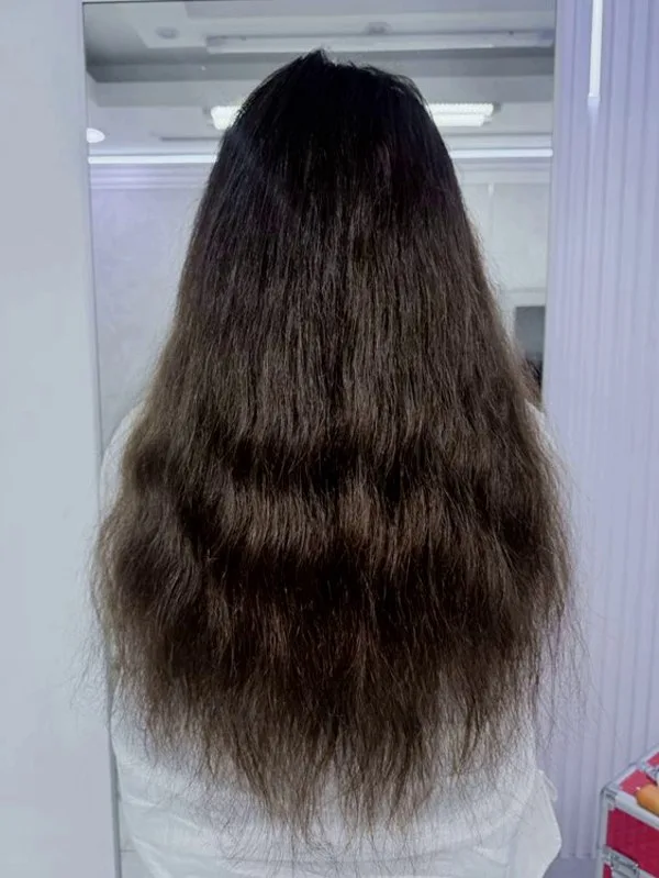 Keratin hair extensions with volume effect dubai
