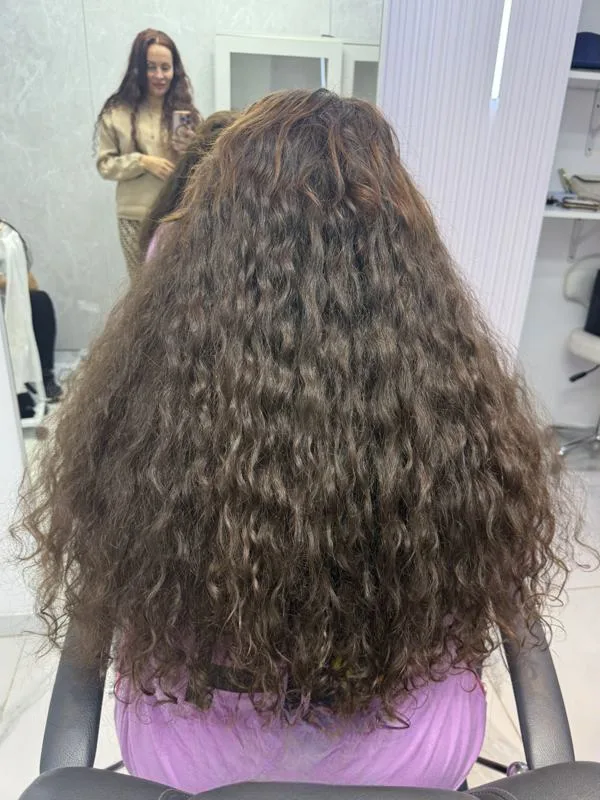 Quick hair extensions before after set dubai